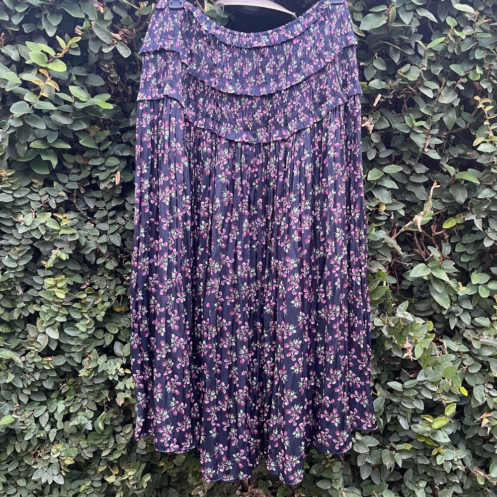 J. Crew Featherweight Satin Smocked Tank Midi Skirt